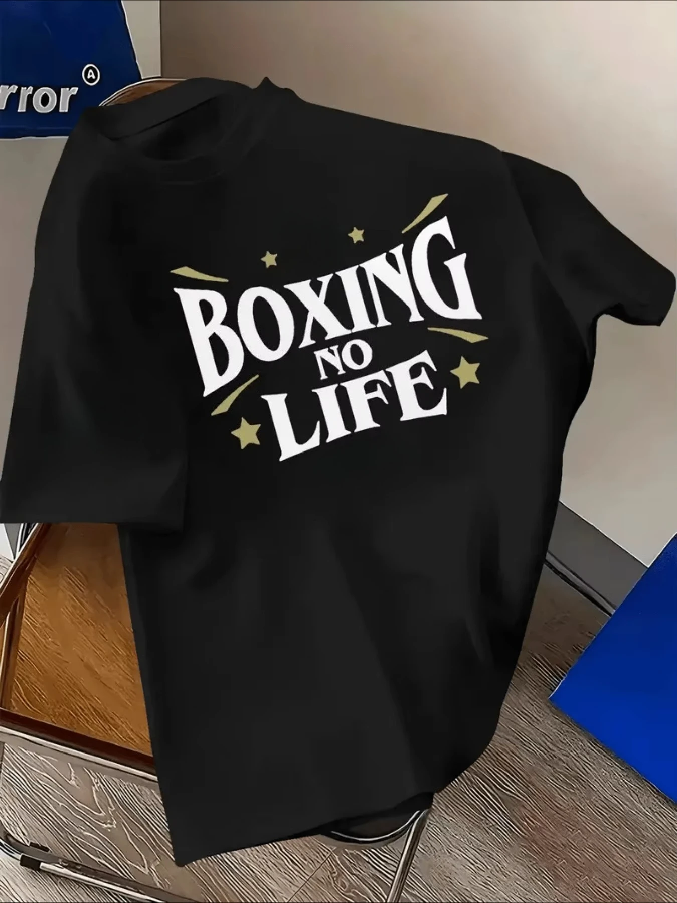 2026 Fashion ally versatile Korean style No Boxing Life Streetwear Men's and women's style T-shirts Fitness Muscle Casual Style