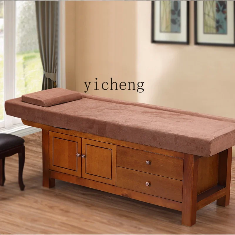 Solid Wood Facial Bed Ear Cleaning Massage Massage Bed Household Physiotherapy Bed Folding Beauty Salon Dedicated