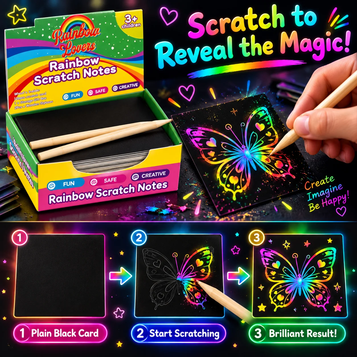 100 stuks holografische regenb - Art Craft Birthday Party recensie en prijs