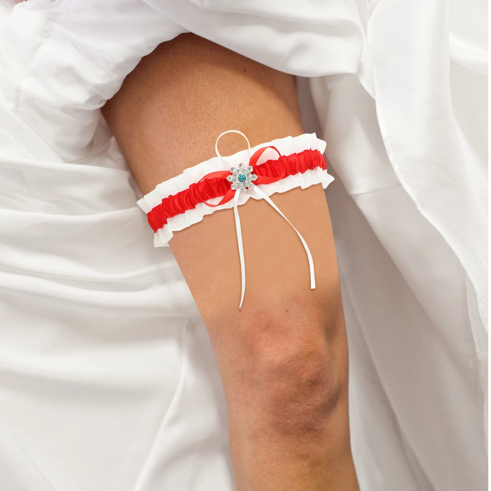 

1 Set Of Lace Garter Wedding Thigh Ring Elastic Leg Strap Bride Accessory Bridal Decoration