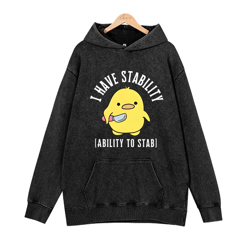 Women's heavyweight autumn and winter hooded sweatshirt with yellow chicken print, men's and women's loose hoodie hooded top