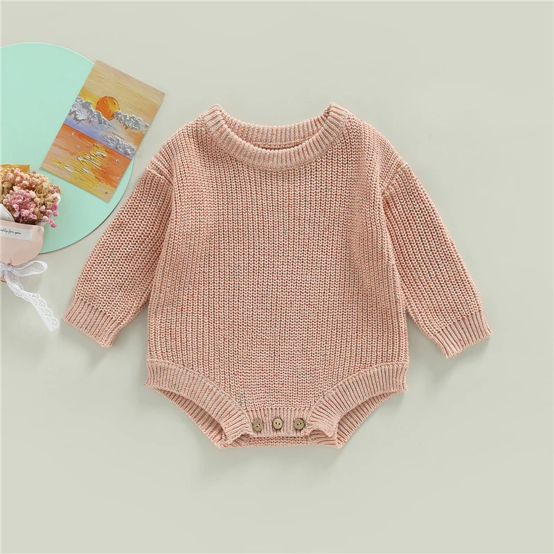 Baby Rompers Cotton Knit Clothes Newborn Infants Playsuits Boys and Girls Sweater Jumpsuits Babies Clothing 0-24 Months