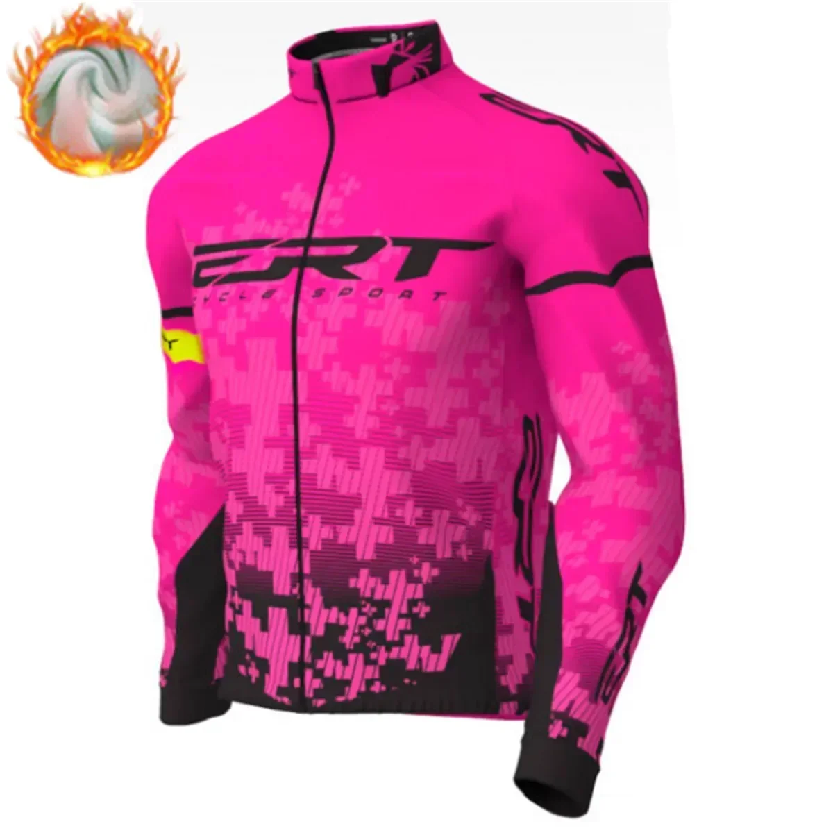 ERTracling Winter Cycling Jacket Fleece Thermal Bicycle Clothing Men Long Sleeve Top Outdoor Wind Warm Jersey Coat MTB Bike Suit