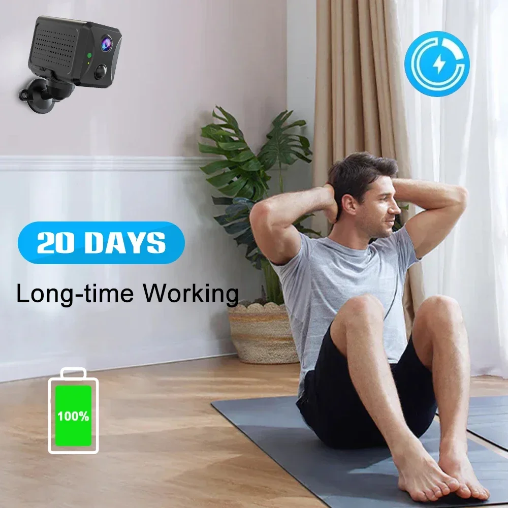 PEGATAH 3MP 4G Mini Camera Wifi 2400mAh Battery CCTV Security Camera Intercom PIR Detection Surveillance IP Camera Ubox APP