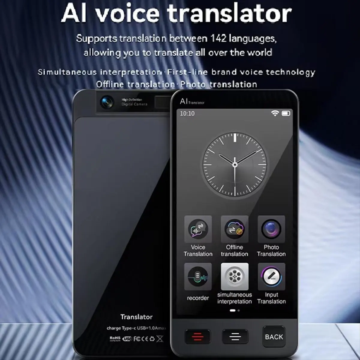 Goodprice M80 Portable Language Translator Device with 142 Languages Voice Translating 19 Offline Translation