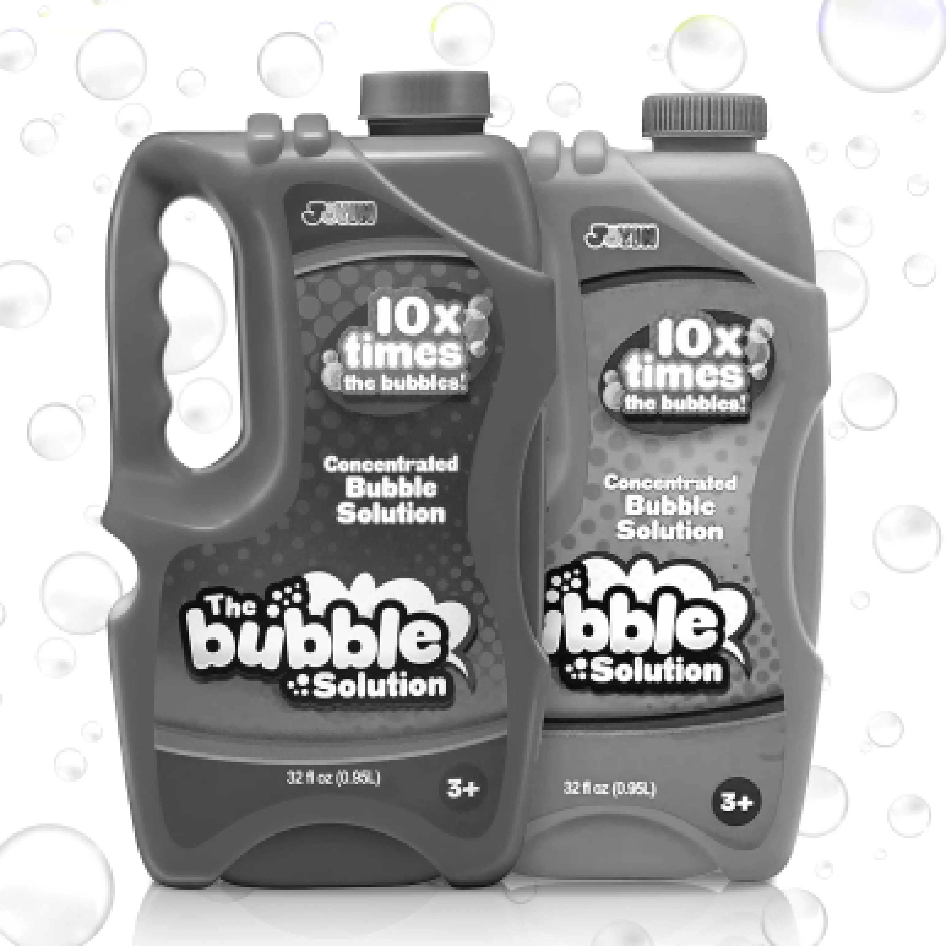 JOYFY 2 Bottles Bubble Solution Refill,64 oz Bubble Up to 5 Gallon Bubble Gun Bubble Gun Blower Bubble Machine for Kids