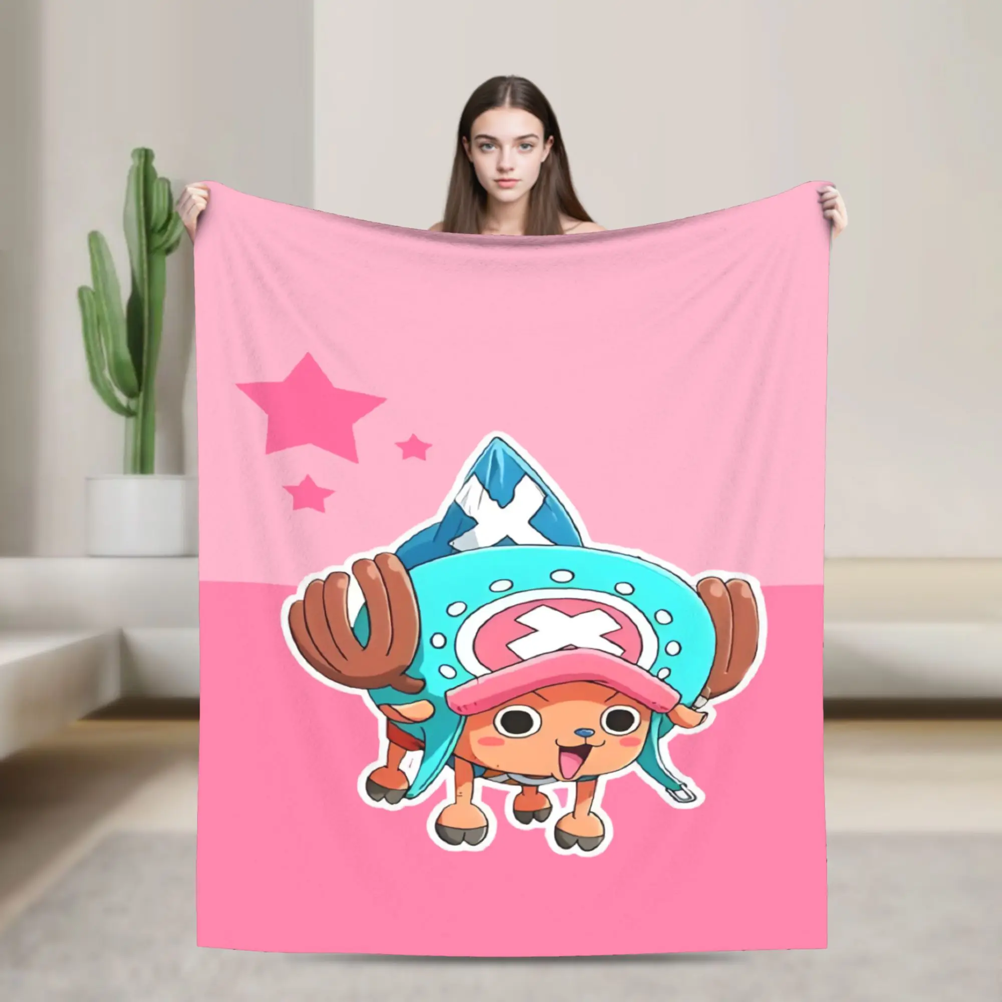 Custom Ultra-Soft Fleece Chopper Janpan Anime Throw Blanket Warm Flannel Mangas Blankets for Bed Car Couch Quilt