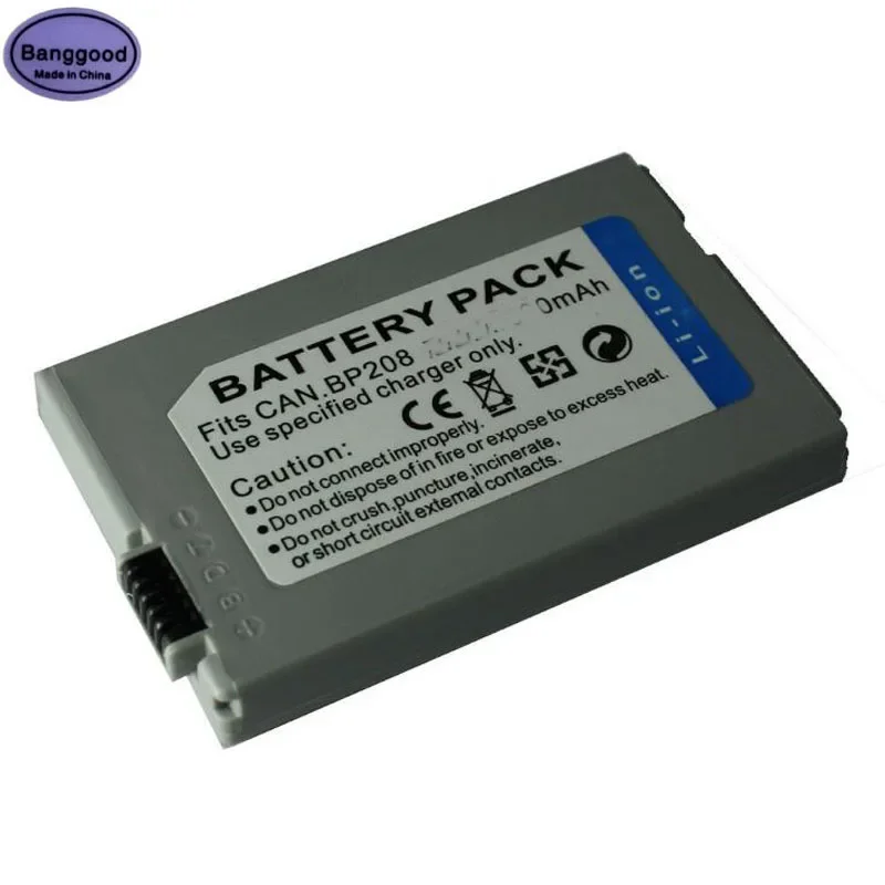 

7.4V 850mAh BP-208 BP-208DG BP208 Digital Camera Camcorder Battery for Canon DC10 DC19 DC20 DC21 DC22 DC40 DC50 DC51 DC95 DC100