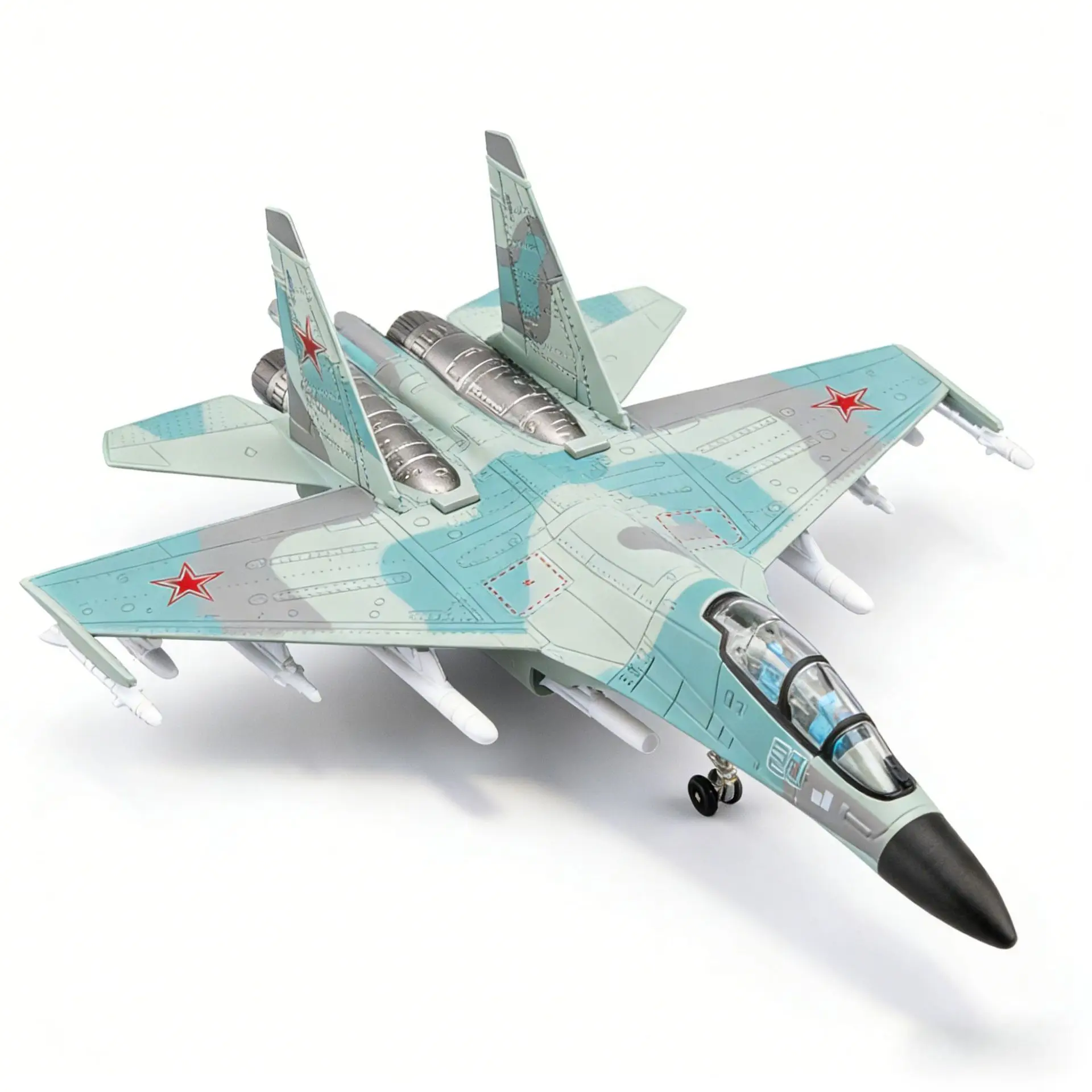

Модель истребителя Су-35 Che Zhi из сплава, со звуком и светом, инерционная, детская игрушка, сувенир, оптом