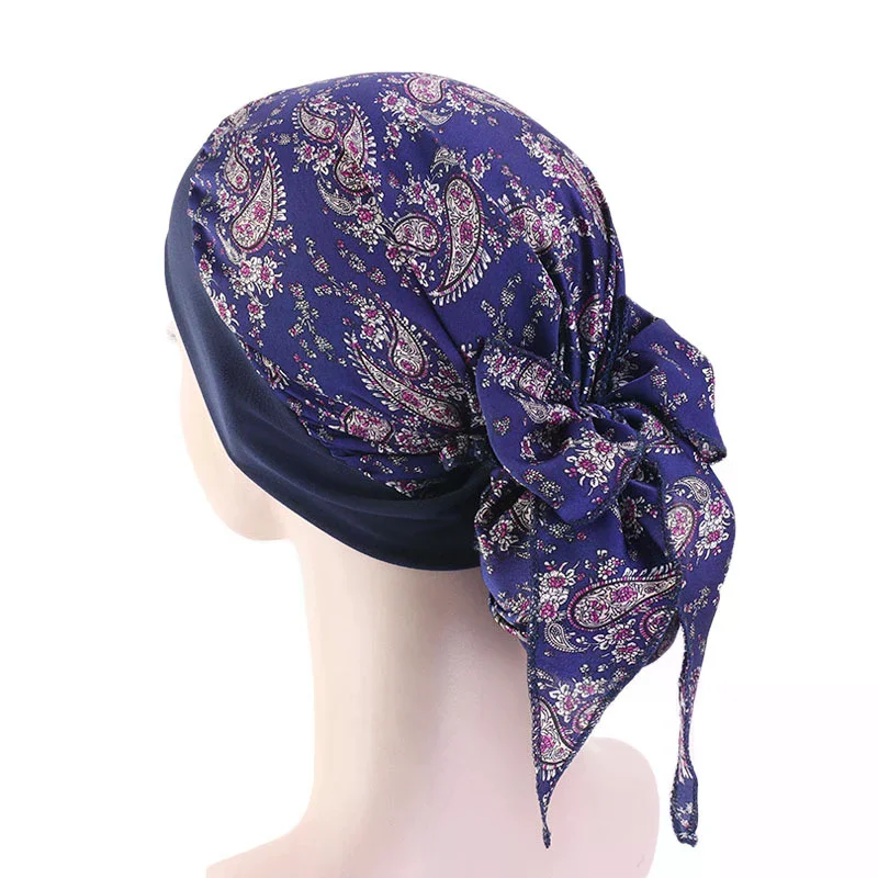 

[H]Women Cancer Head Scarf Chemo Hair Loss Hat Turban Pre-Tied Headwear Bandana New