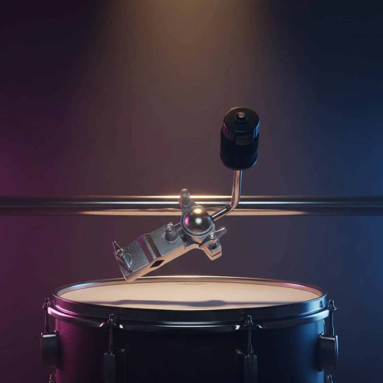 Single Arm Drum Clamp Adjustable Cymbal Stand Clamp Drum Rack Bracket Heavy Duty Music Hardware 360° Rotation for Drummers