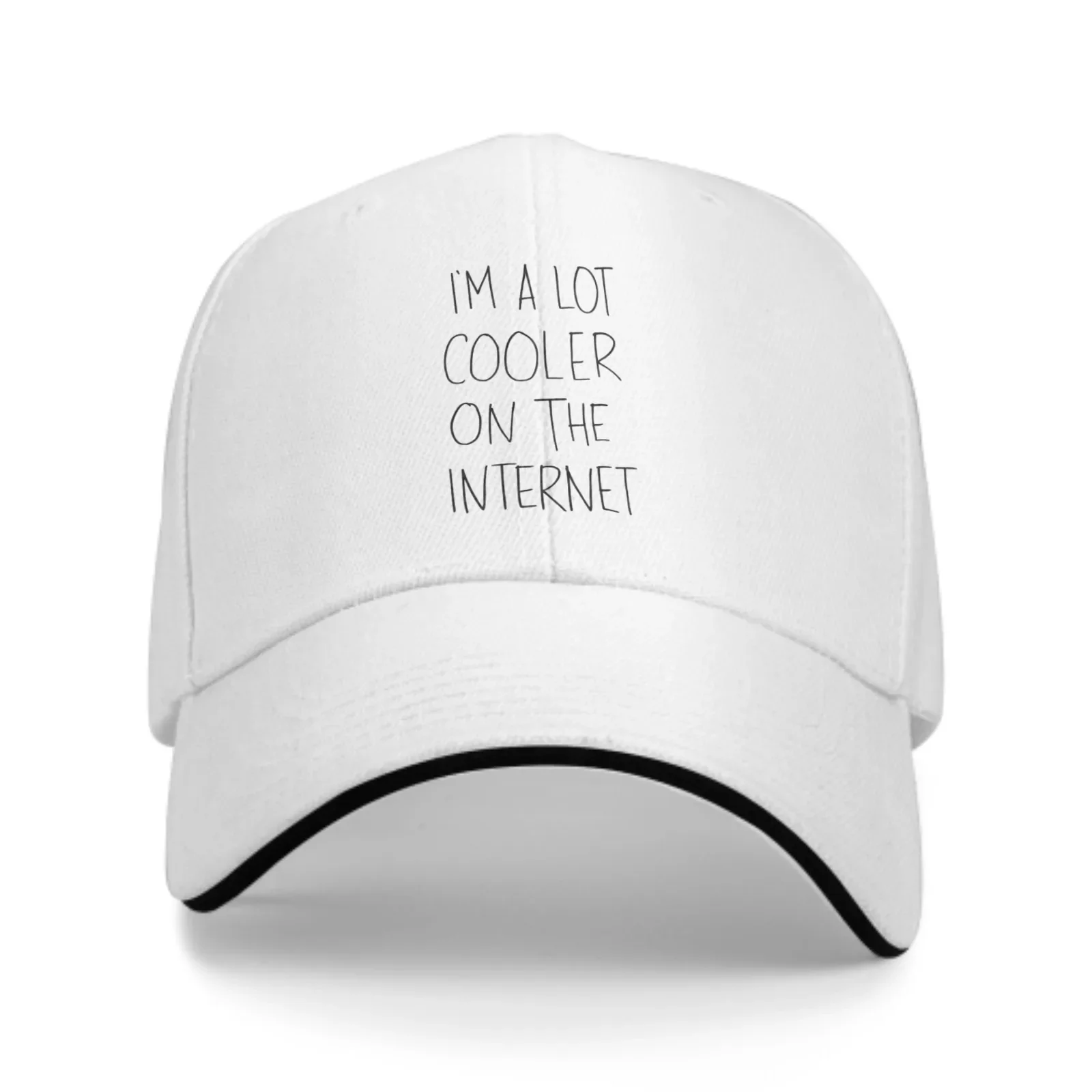 I'm A Lot Cooler On The Internet Baseball Cap Trucker Sandwich Duck Tongue Hat Adjustable Unisex Fashion Sports Outdoor Travel