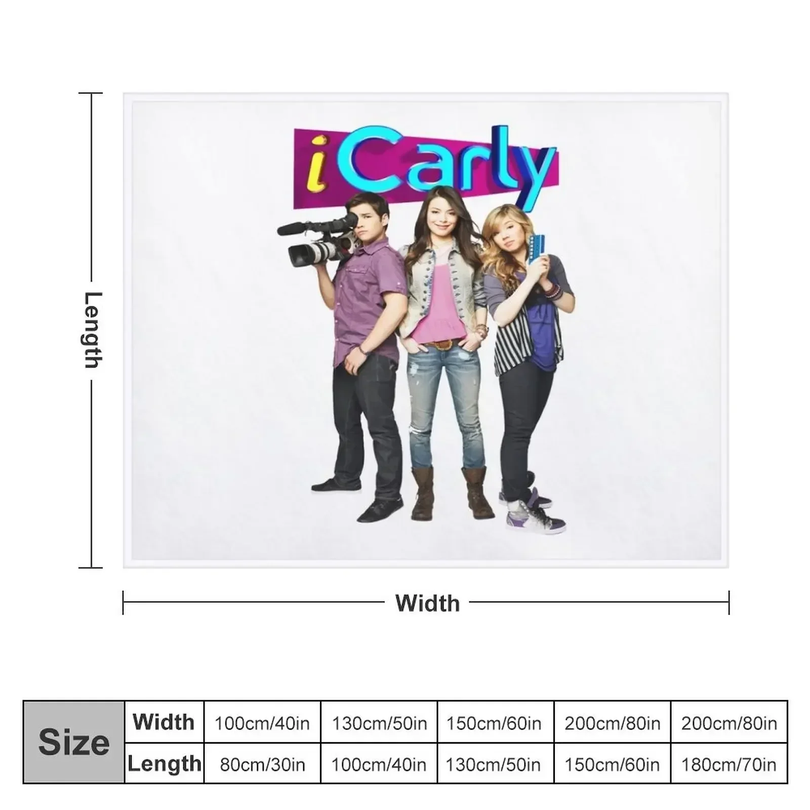 iCarly Throw Blanket Flannels Luxury Designer bed plaid Beautifuls Blankets