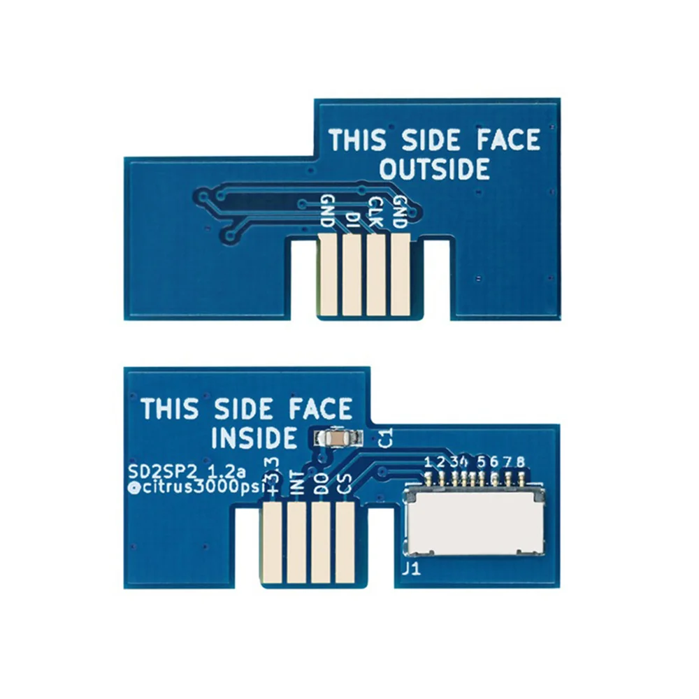 Adapter SD2SP2 Wymiana czytnika kart TF + dysk rozruchowy Mini CD dla Nintend NTSC, niebieski
