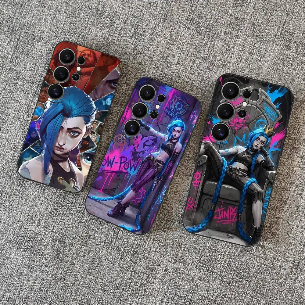 Hot Cool Game JinX Phone Case For Samsung S 24 Fe 25 Ultra Plus 20 Lite 21 30 22 23 24 22 Ultra 5G Fundas