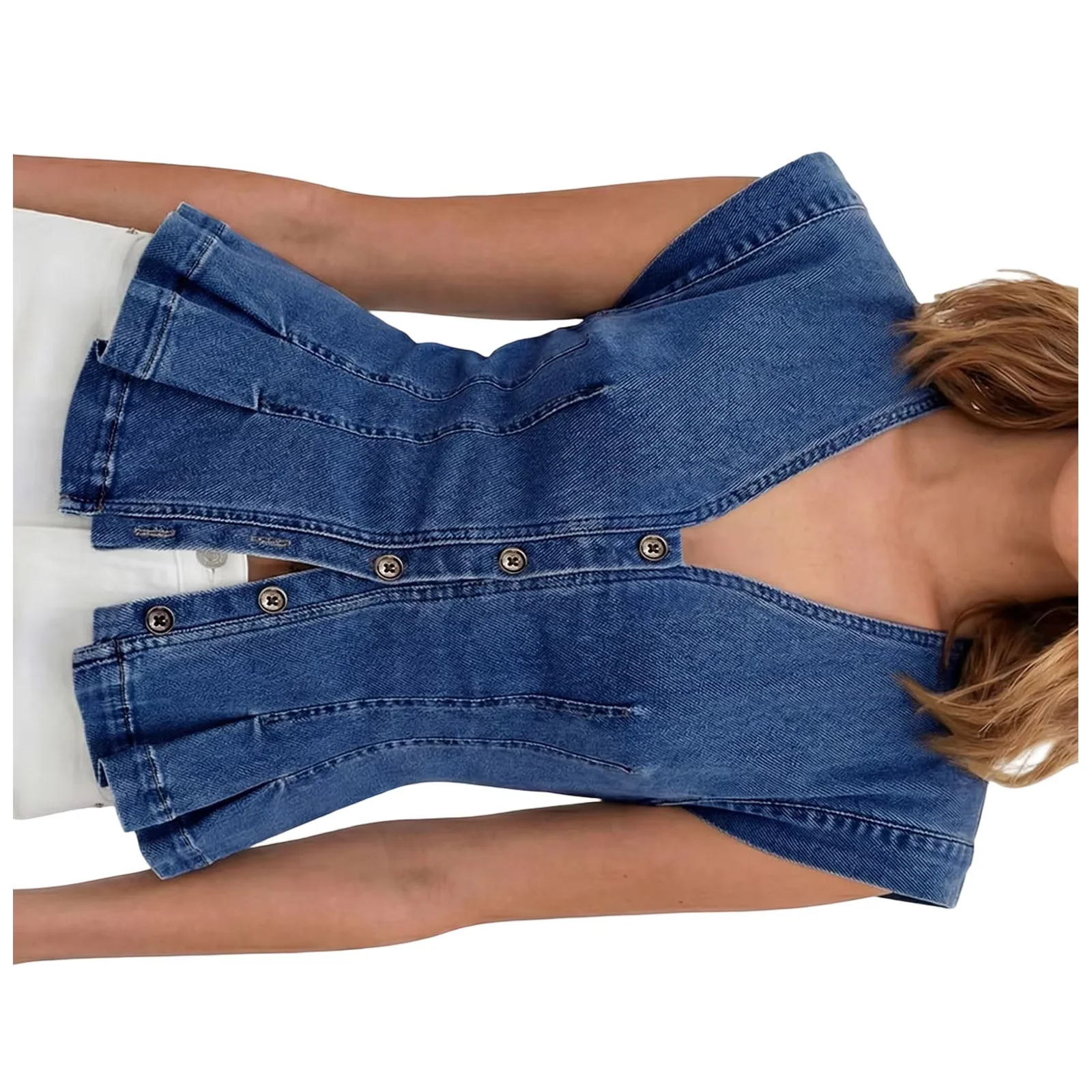 Retro Denim Shirts Women's Tie Waist Slim Fit Button Down V-Neck Short Sleeve Jean Tops Boyfriend Summer Y2k Shirts