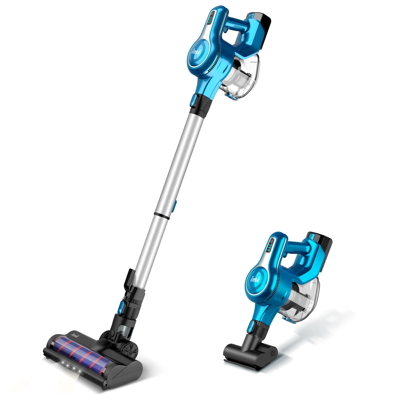 Cordless Vacuum Cleaner 250W 23Kpa Brushless High Suction Vacuum, Up to 45 Mins Max Runtime 2500mAh Rechargeable Battery