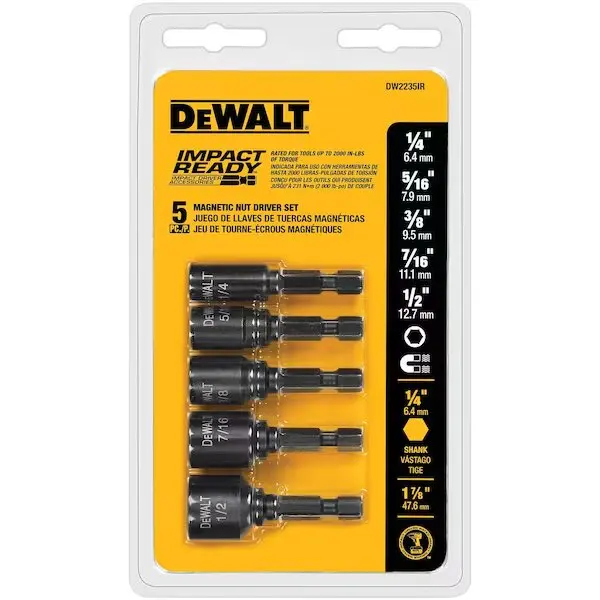 5 Pc. Magnetic Nut Driver Set (1/4