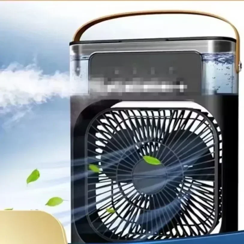 مروحة هوائية صغيرة متعددة الوظائف لسطح المكتب، مروحة رذاذ بخمسة فتحات، مبرد هواء صامت، مروحة تبريد عملية محمولة