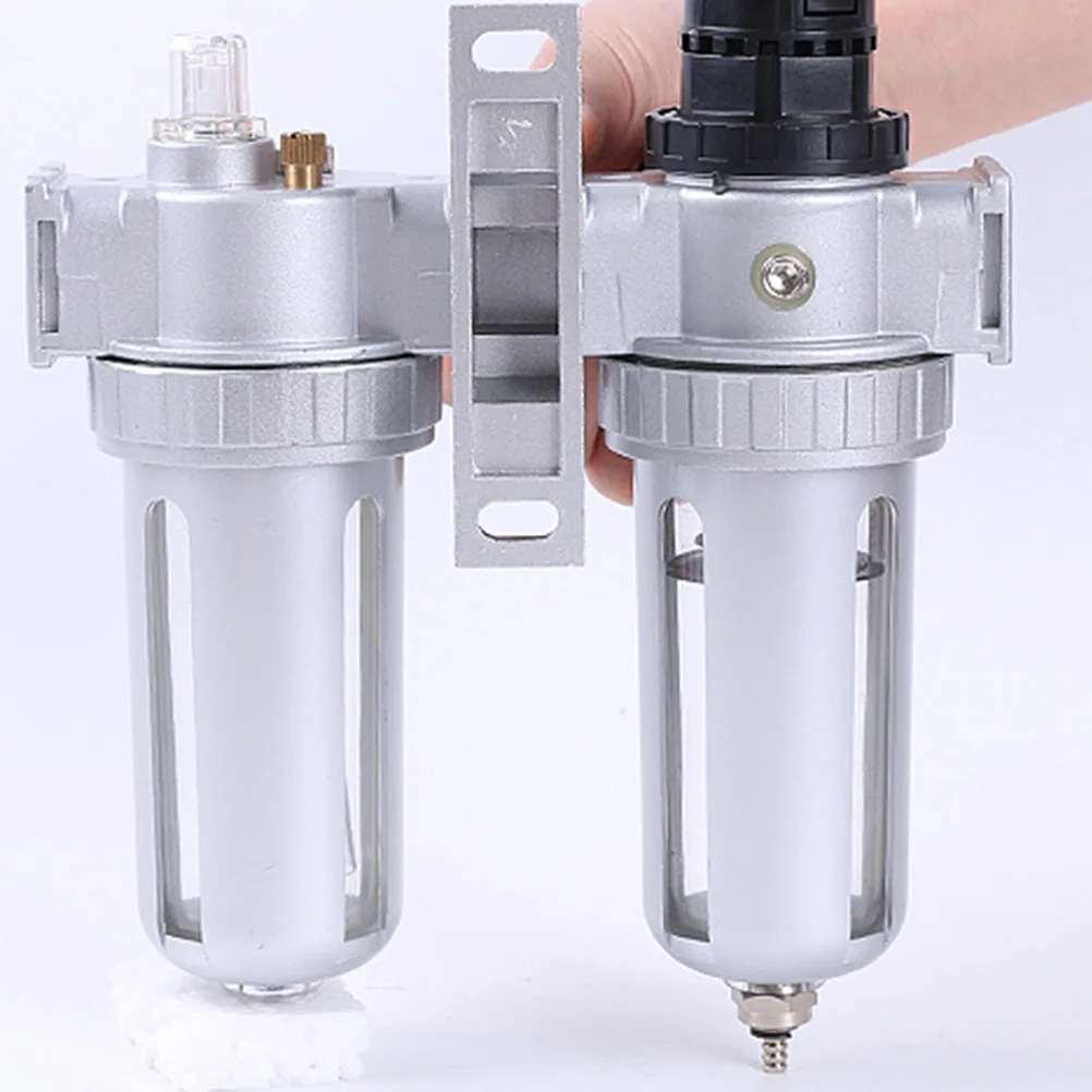 Sfc400 Air Compressor Regulator Oil Water Separator Trap Filter Automatic Drain Silver High Efficiency Gas Connection