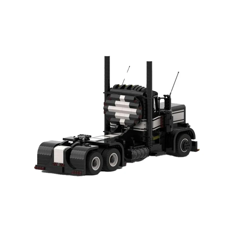 MOC Red&Black Peterbilt 389 Power Locomotive DIY Building Blocks Architecture Model Technical Bricks Assembly Toy Children Gifts