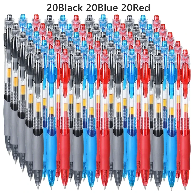10-210 PCS Retractable Ballpoint Pen Large Capacity Ballpoint Pen Black/Red/Blue Replaceable Refill Stationery School Supplies