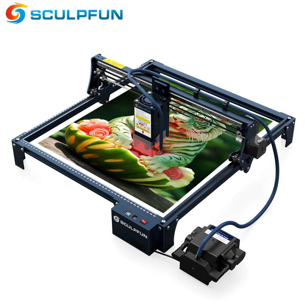 

SCULPFUN S30 Laser Engraver with Automatic Air-assist System 5W Engraving Machine 400x400mm Engraving Area