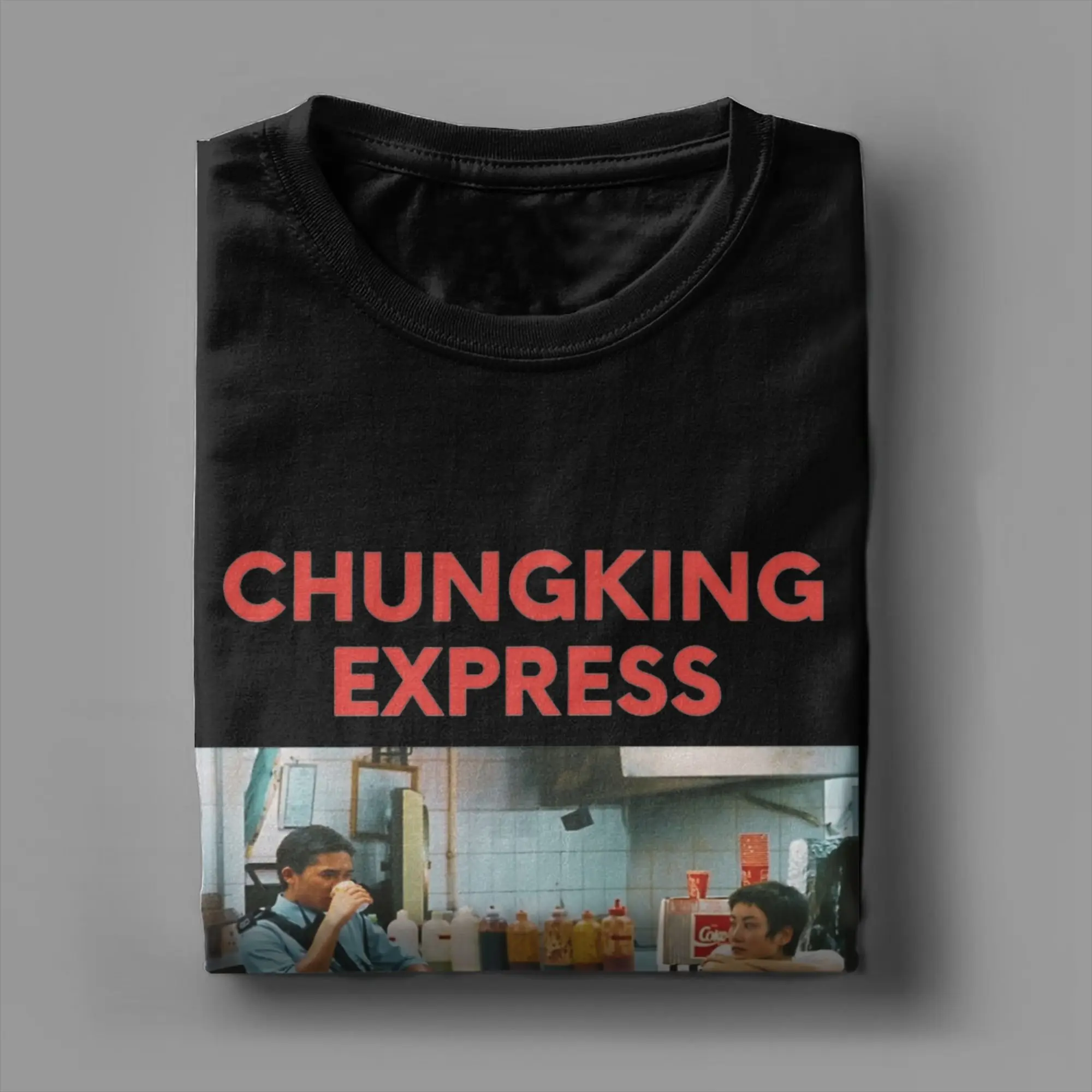 Chungking Express Wong Kar Wai T-Shirt für Herren, reine Baumwolle, lustige T-Shirts, O-Ausschnitt, kurzärmelig, Kleidung, 6XL – Detail 5