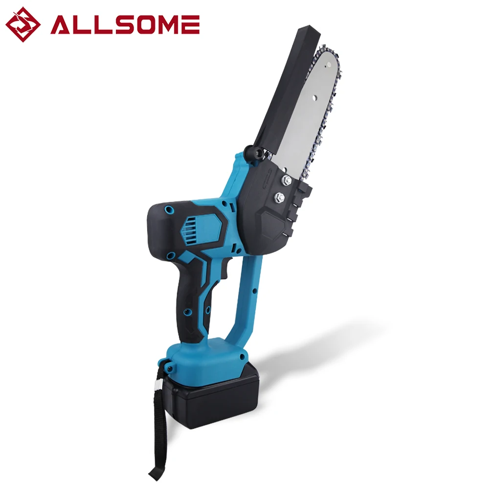 ALLSOME Portable 8 Inch Electric Saw Chainsaw Wood Cutters Bracke For Makita Battery Chain Saw Power Tool Two Battery