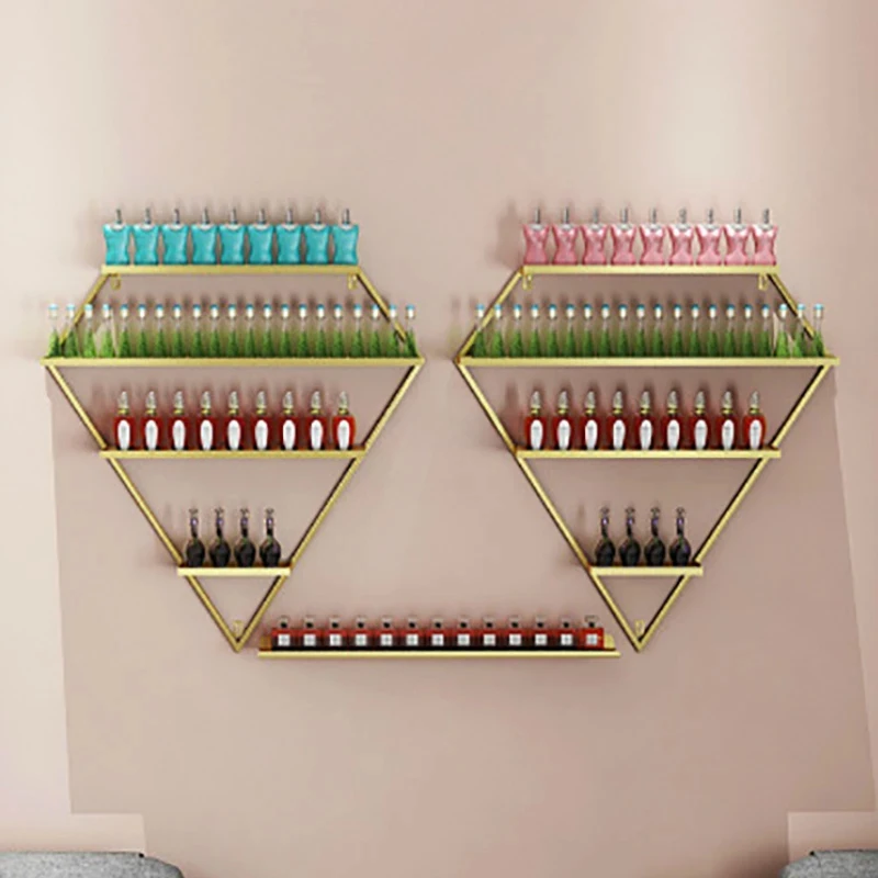 Nordic Metal Nail Polish Bottle Storage Rack Iron Nail Polish Display Wall Shelf Iron Manicure Store Holder shelf organizer