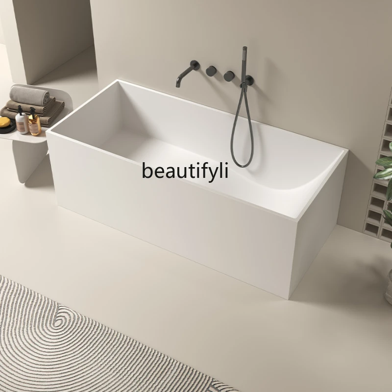 

Independent Small Apartment Home Rectangular Hotel Homestay Stone Artificial Stone Bathtub