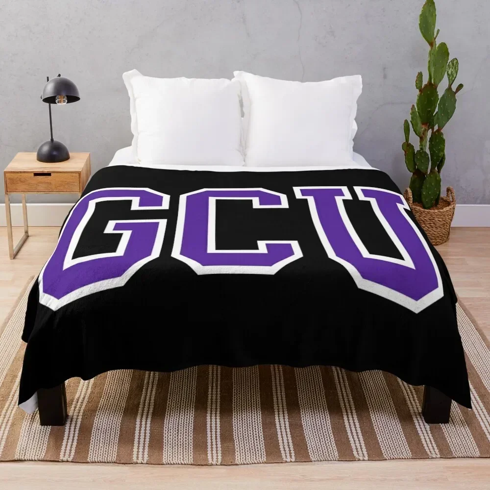 

gcu- college font curved Throw Blanket All Season Lightweight Soft Blanket for Bed