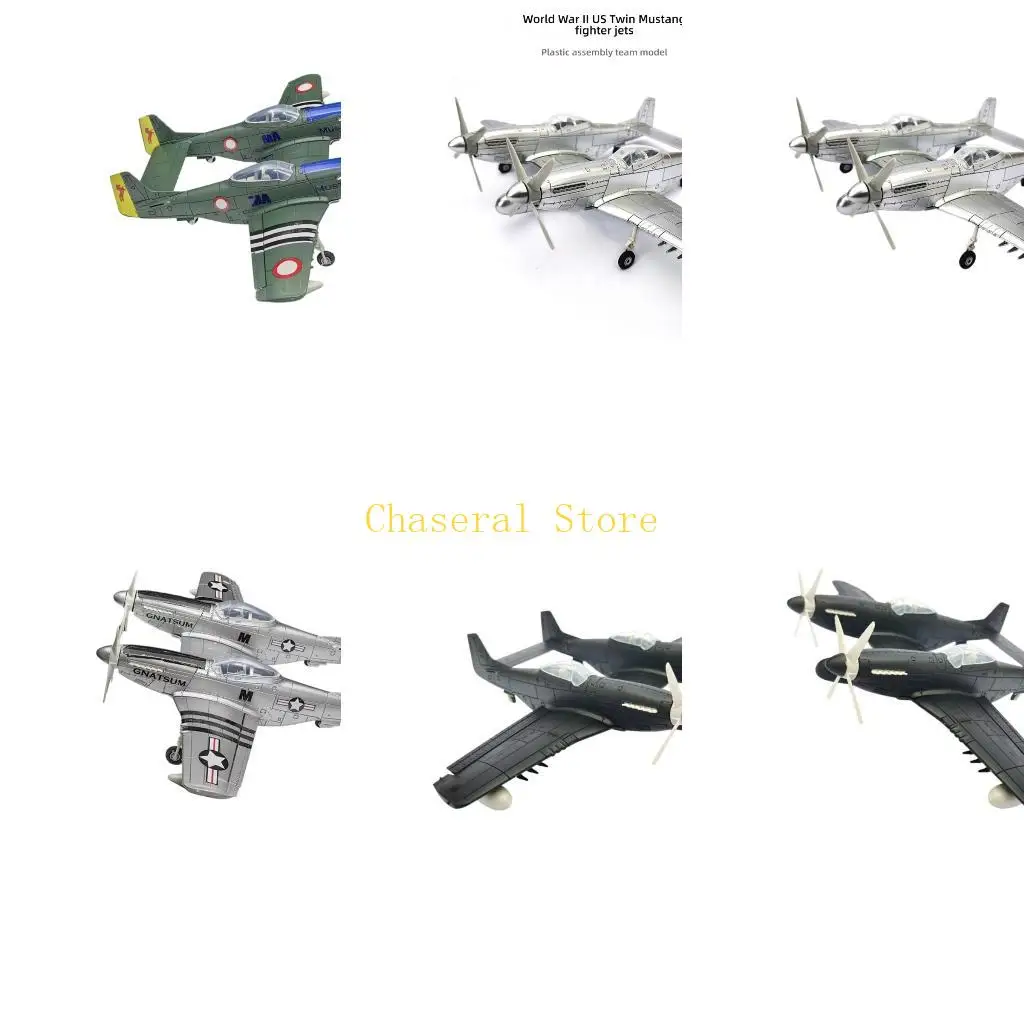 

E7CE 4D 1/48 Aircraft Assembly Kits For Model Enthusiasts F-82 Twin Fighter Jet Model Craft Project for Adult Kids