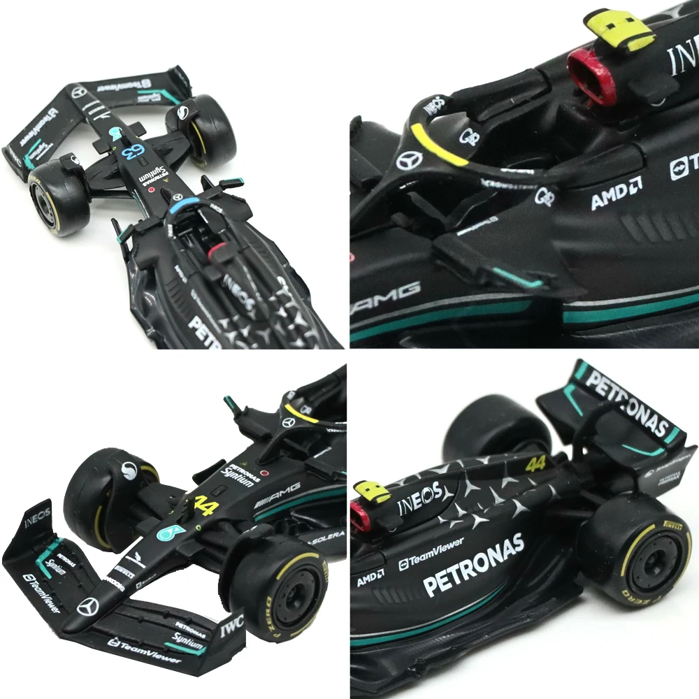 Bburago 1:43 2023 Mercedes AMG Formula One Team W14 #44 #63 Alloy Car Diecast Model Toy Collectable Gifts For Adults