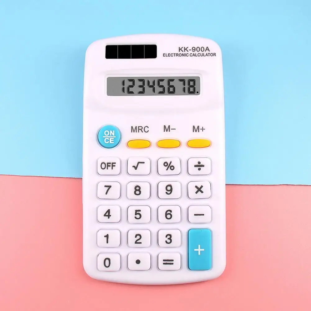 Creative LED Large Screen High Precision Battery Powered Big Button Business 8-Digit Mini Calculator Calculator Learning