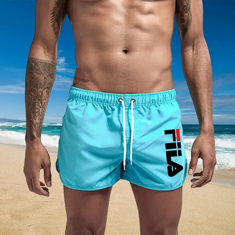 

Новые пляжные шорты лета 2024, новые мужские быстросохнущие и дышащие пляжные плавки в сочетании с разноцветным принтом для занятий спортом