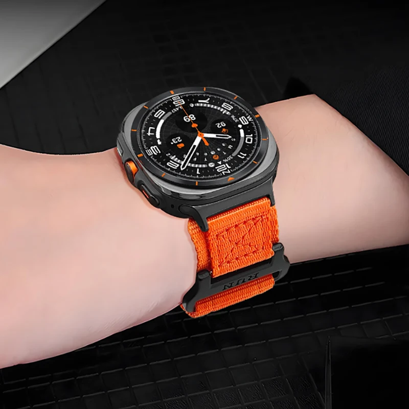 Удобный нейлоновый спортивный ремешок для Samsung Galaxy Watch Ultra 47 мм, сменный ремешок для Galaxy Ultra 47 мм, аксессуары для часов