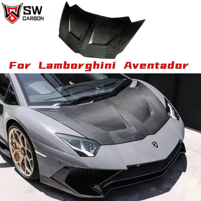 

1016 стильный сухой капот двигателя автомобиля из углеродного волокна для Lamborghini Aventador LP700 LP750 SVJ, передний бампер, обвес капота