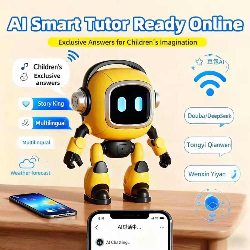 

Робот-компаньон с искусственным интеллектом, простой в эксплуатации, электрический робот для детей, путешествия, домашнее образование, игрушка с дистанционным управлением, детский электромеханик