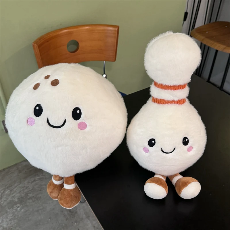 

Cute Bowling Group Plush Toys Soft Stuffed Simulation Bowling Balls Pillow Players Souvenir Birthday Gift