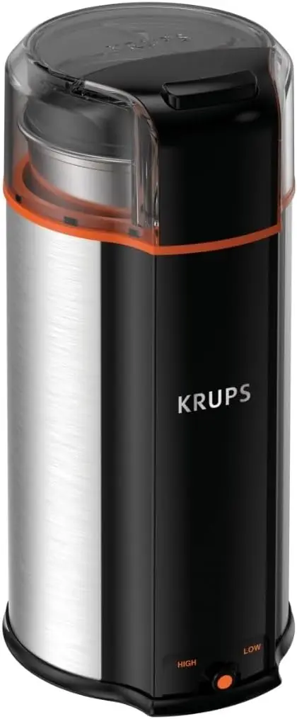 : 3oz Coffee Grinder, Ultimate Silent Vortex Plastic and Stainless Steel Grinder with Removable Bowl Mess-Free, 8 Times