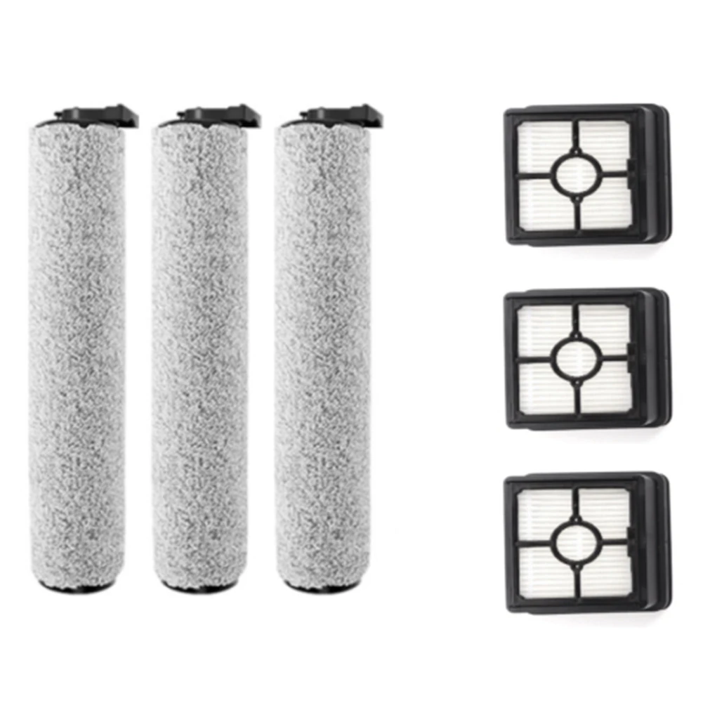 Suitable for Midea X8 Washing Machine Accessories FC9 Pro Flash Roller Brush Filter Hepa Filter Scrubber Accessories-6Pc