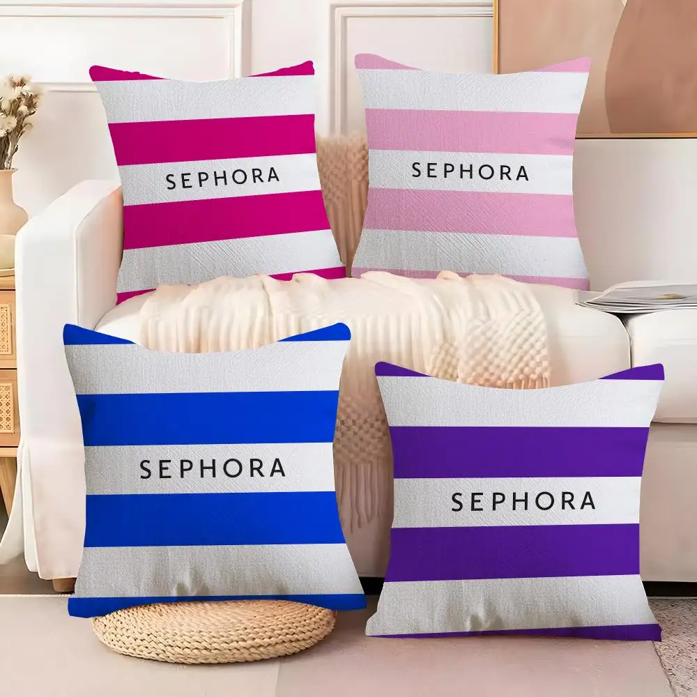 Luxury Beauty Store Sephora Cushion Cover  Plush Fabric Soft Double Sided Print Sofa Cushion Cover Throw Pillow Covers