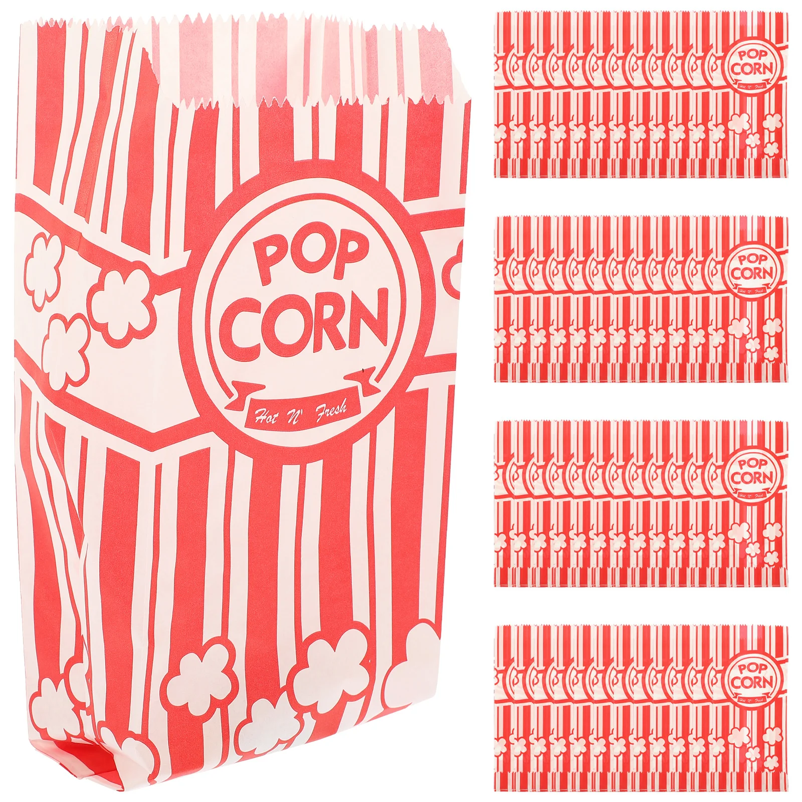 Greaseproof Paper Bag Popcorn Containers Movie Night Bulk Individually Wrapped Holders Mini Bags Pink Stickers