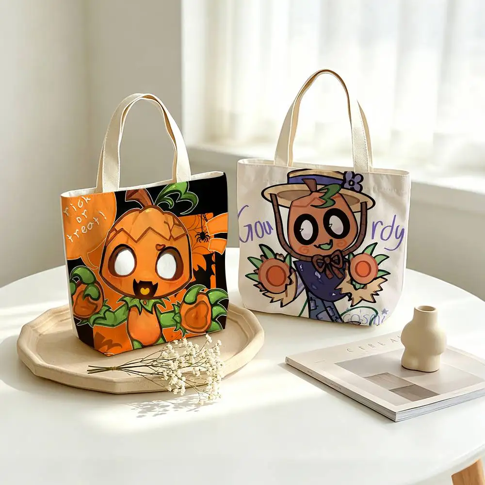 Pumpkin Monster Dandys World G-Gourdy Printed Canvas Tote Bag Shoulder Bag Commuter Mommy Shopping Bag