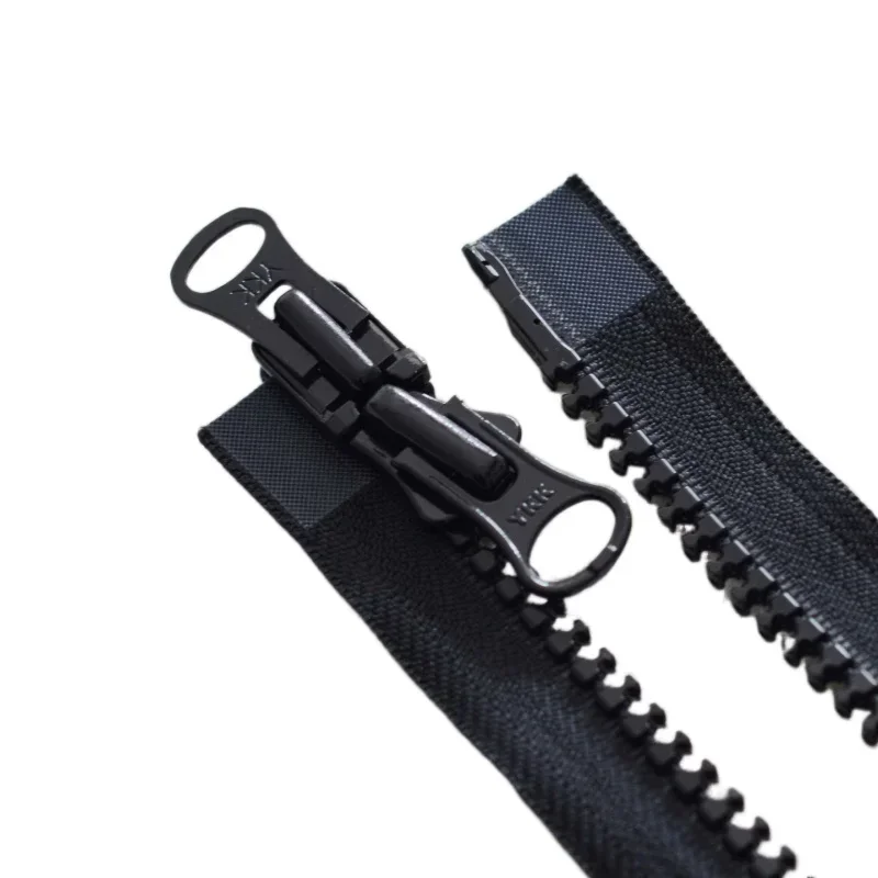 2pcs/Lot Oversize Ykk Zipper 10# 60 to 120cm Black White Resin Double Open Jacket Clothing Pull Lock Tailor Sewing Accessory