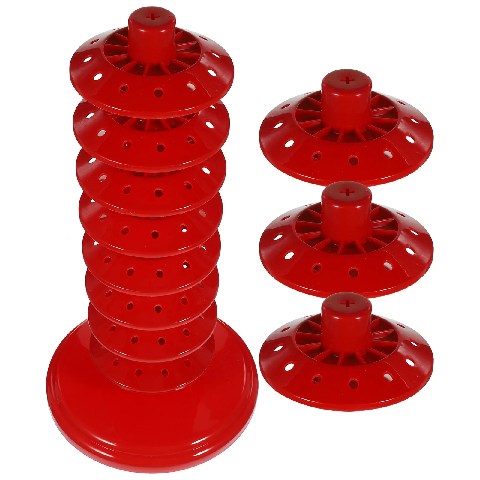 Riser Candy Rack Tabletop Display Kebab Red Pp Multi-layer Lollipop Holder Travel