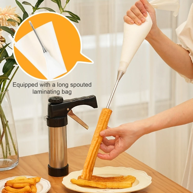 Professional Churro Molder for Cooking Experts Stainless Steel Cookie Press Tool