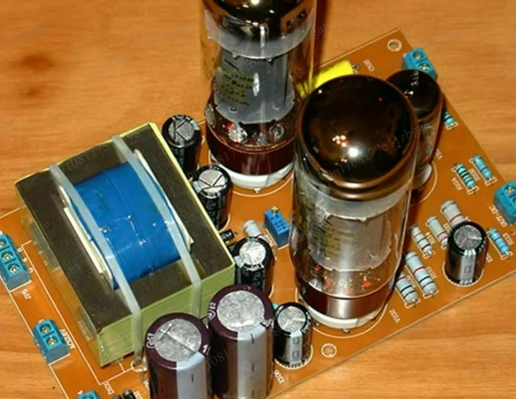 6N4 /12AX7+EL34 Push Pull Tube Amplifier Board, 22W 4Ω 8Ω, 30-40KHz ±1dB