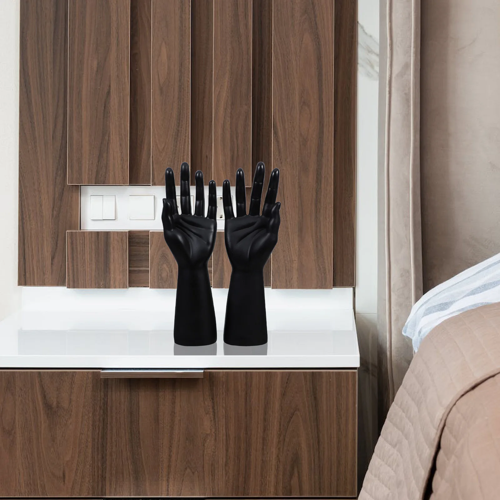 

2pcs Fake Arms Mannequin Display Hand For Jewelry Ring Bracelet Glove Desktop Trinket Stand Multi-Function Store Display Prop